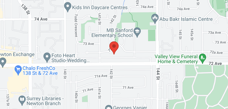 map of 14206 72A AVENUE